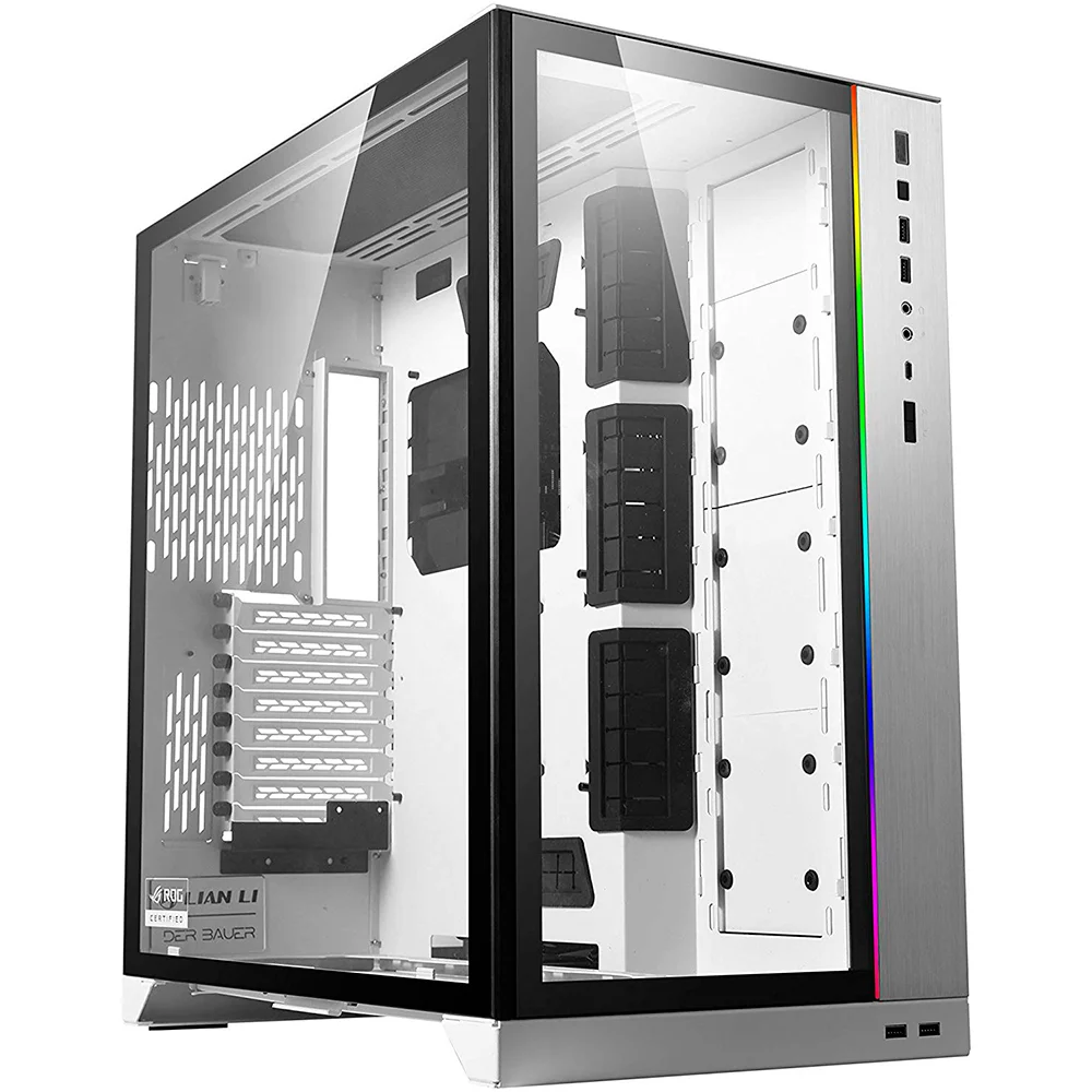 Gabinete Lian Li 011 Dynamic XL ROG Edition Branco Full Tower Lateral de Vidro Temperado - 011DXL-W Gabinete Lian Li 011 Dynamic XL ROG Edition Branco Full Tower Lateral de Vidro Temperado - 011DXL-W