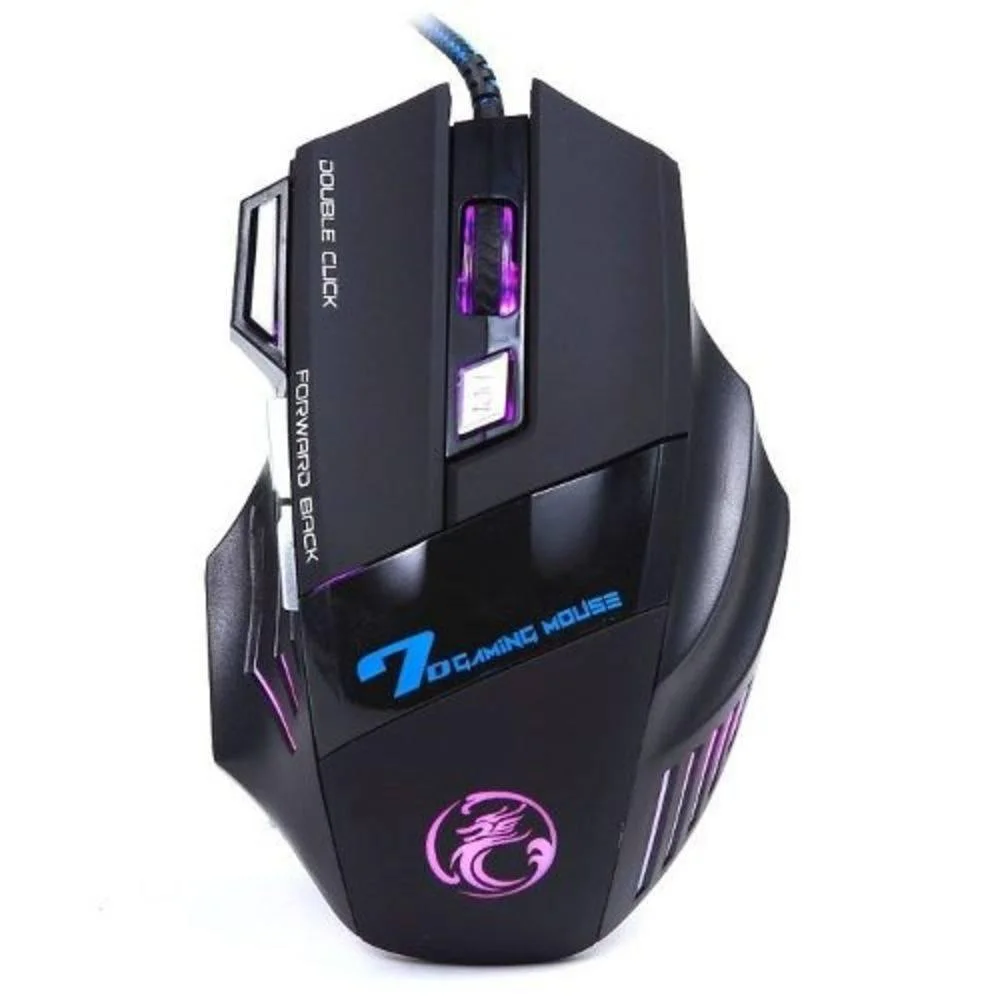 Mouse Gamer LED Alta Preciso PC Notebook 2400 DPI