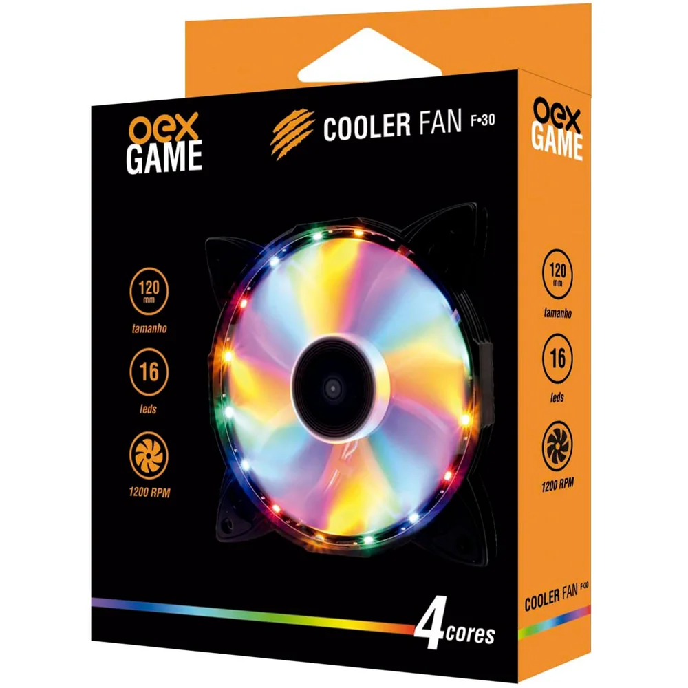 Cooler Fan Oex F30 Iluminaço KaBuM