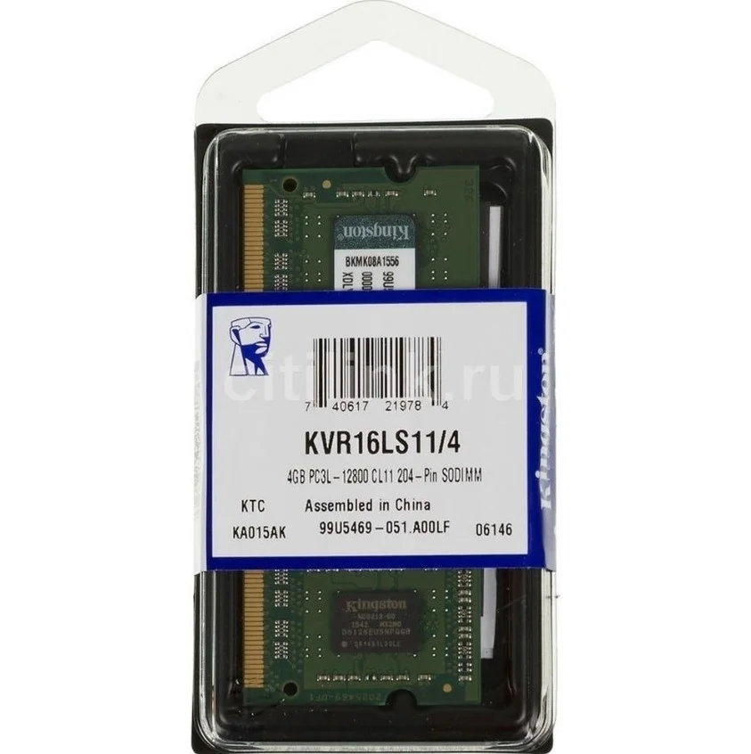 Memória Kingston, 4GB, 1600MHz, DDR3, Para Notebook, Low Voltage Memória Kingston, 4GB, 1600MHz, DDR3, Para Notebook, Low Voltage