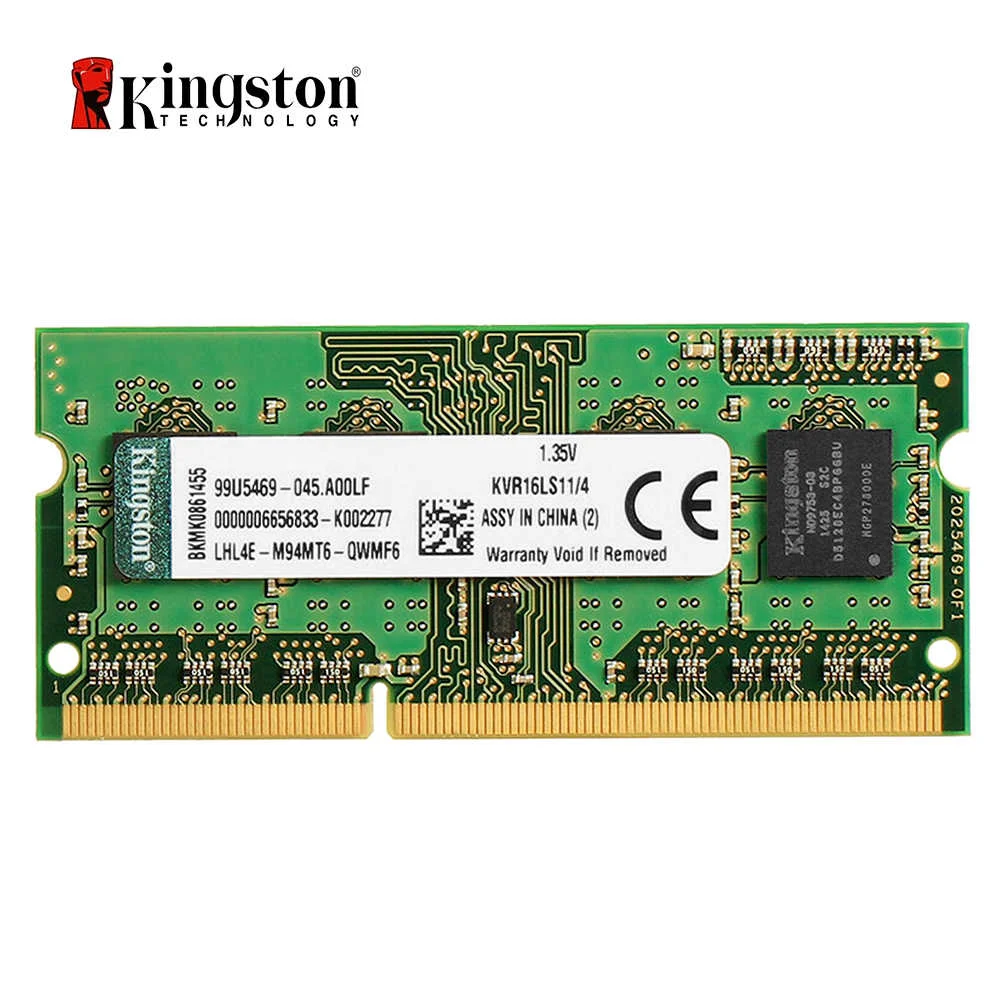 Memória Kingston, 4GB, 1600MHz, DDR3, Para Notebook, Low Voltage Memória Kingston, 4GB, 1600MHz, DDR3, Para Notebook, Low Voltage