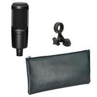 Microfone Condensador Profissional Estúdio Cardioide Conector Xlr Audio-technica Preto - At2020