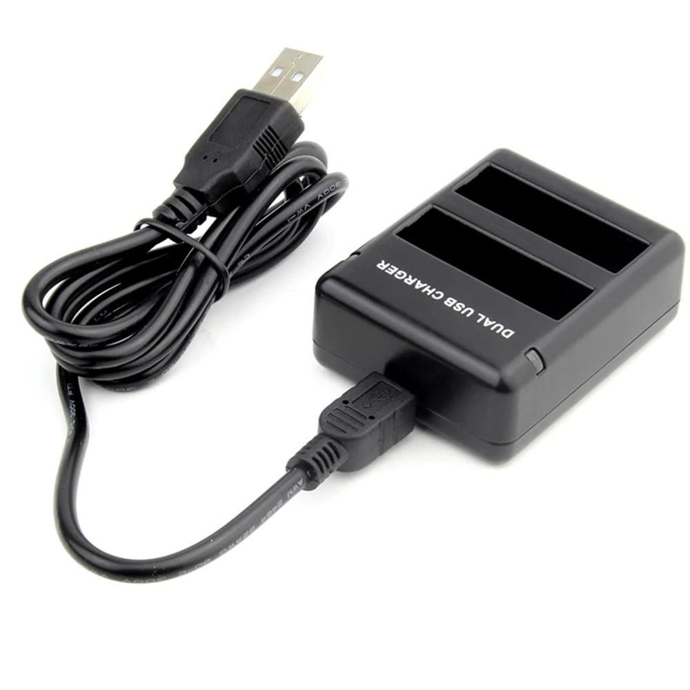 Carregador Duplo De Bateria Para Câmera Gopro 4 Black E Silver