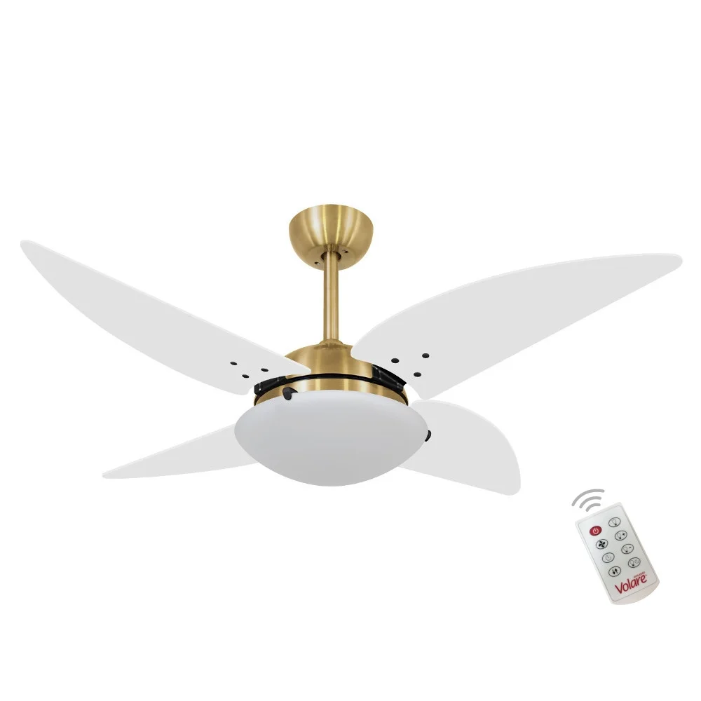 Ventilador Volare Quad Branco com Controle Remoto