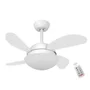 Ventilador De Teto Volare Branco Fosco Vr28 Fly Mini Branco 127V e Controle Remoto