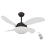 Ventilador De Teto Volare Marrom Corten Vr42 Fly Branco 127V e Controle Remoto