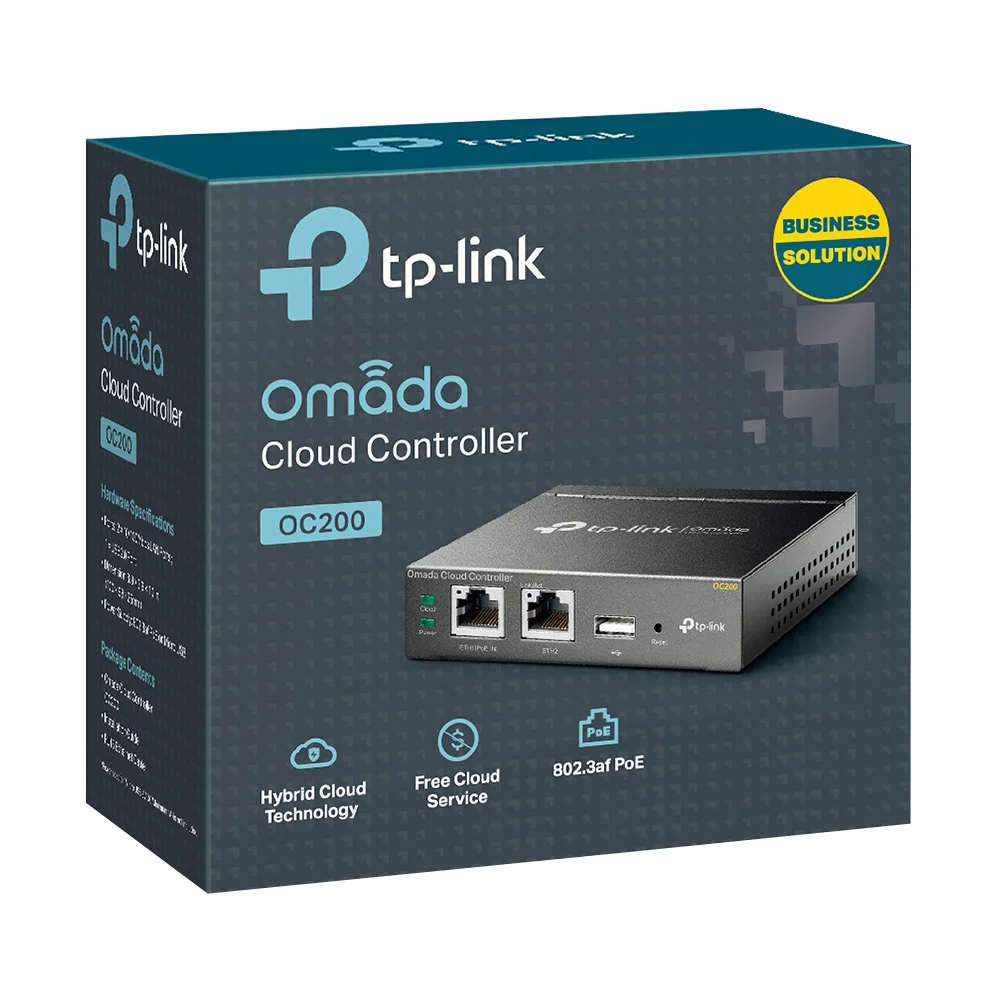 Controlador Eap Tp-link Cloud Omada, 2 Lan Poe, 1 Usb, 100MBps - Oc200