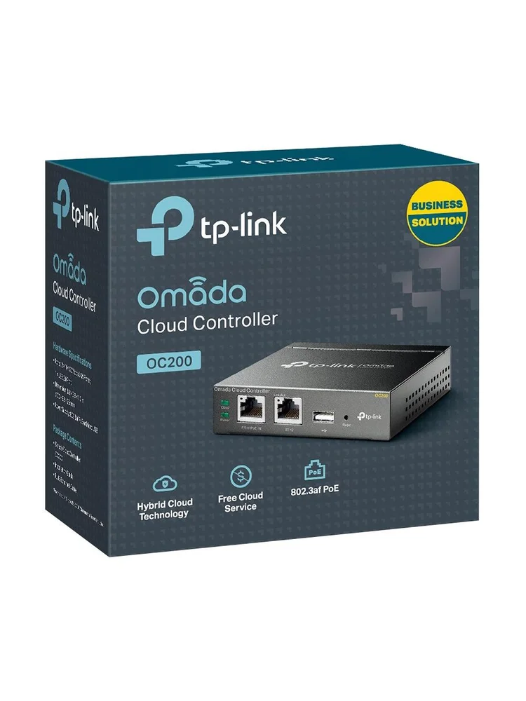 Controlador Eap Tp-link Cloud Omada, 2 Lan Poe, 1 Usb, 100MBps - Oc200