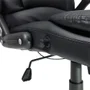 Cadeira Office Mymax Presidente Confort, até 120kg, Em Couro Pu, Giratória, Preto