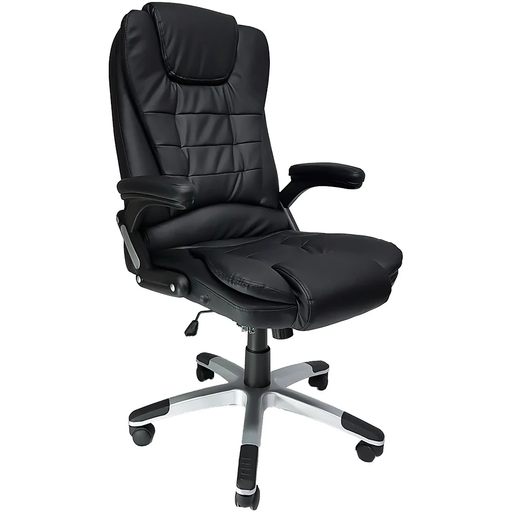 Cadeira Office Mymax Presidente Confort, até 120kg, Em Couro Pu, Giratória, Preto Cadeira Office Mymax Presidente Confort, até 120kg, Em Couro Pu, Giratória, Preto