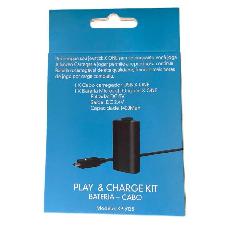 Bateria E Cabo Carregador Controle Xbox One - Knup Kp-5128