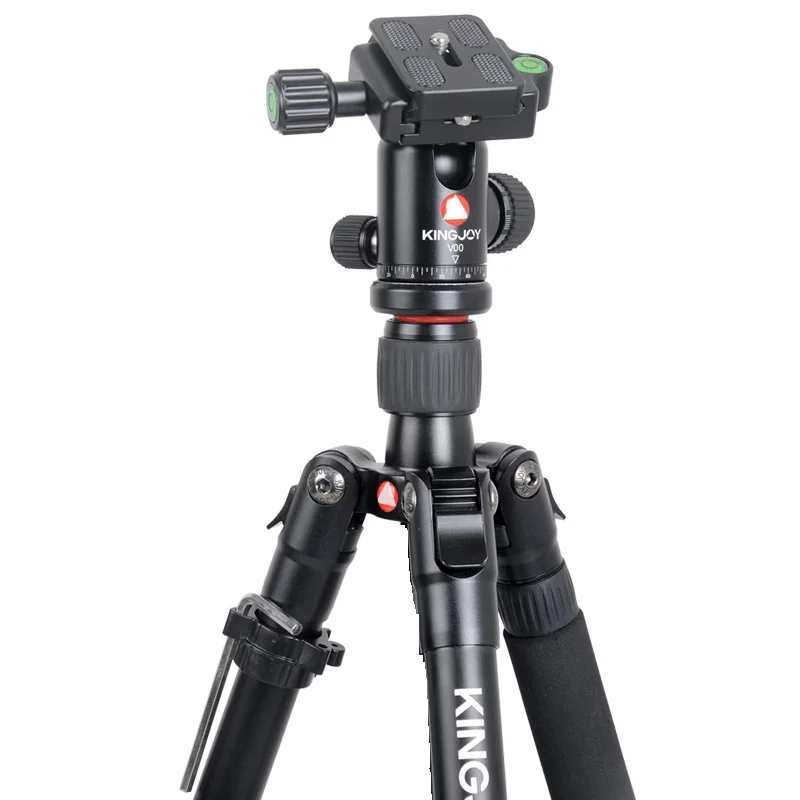 Tripé Com Cabeça Esférica Ball Head Kingjoy C1229b-v00 Preto Fibra De Carbono Para Até 10kg