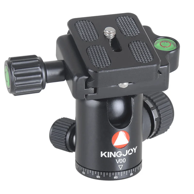 Tripé Com Cabeça Esférica Ball Head Kingjoy C1229b-v00 Preto Fibra De Carbono Para Até 10kg