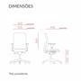 Cadeira Diretor Plaxmetal, Brizza, Tela, Back Plax, Base Standard, Braços 3d Pp, Preto