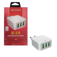 Carregador 3 Portas C3tech Uc-315 Br