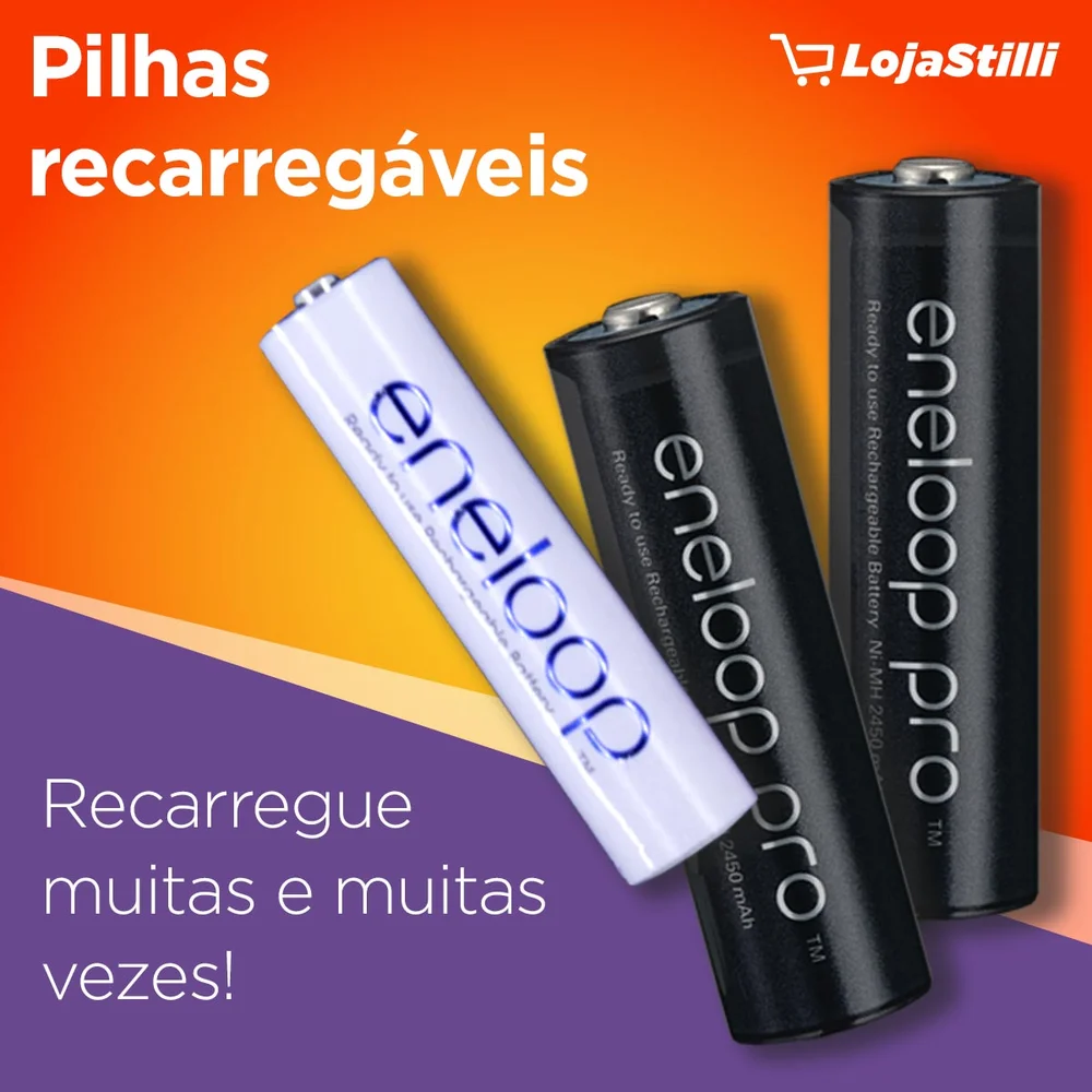 Pilha Recarregavel Panasonic Eneloop Pro 950ma Aaa Blister Com 2 Bk-4hcde/2bb
