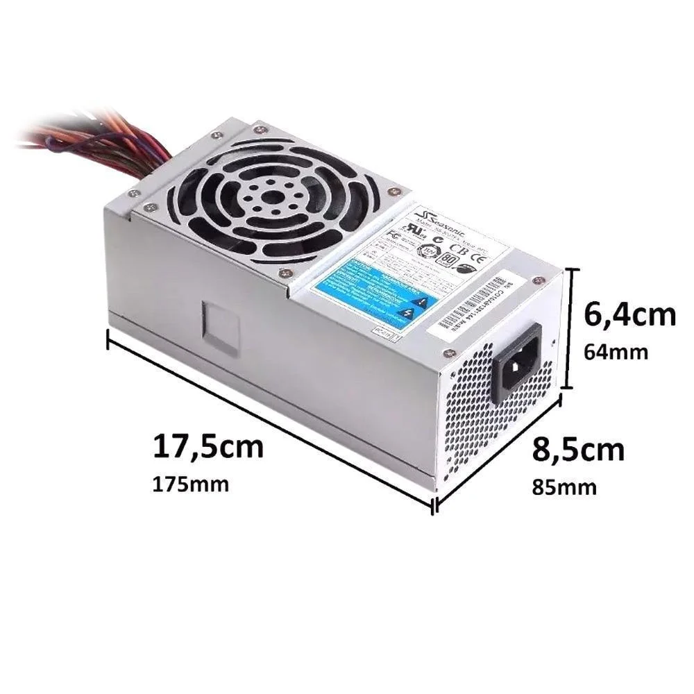 Fonte Atx 300w Real Ss-300 Tfx 80plus Prata Seasonic