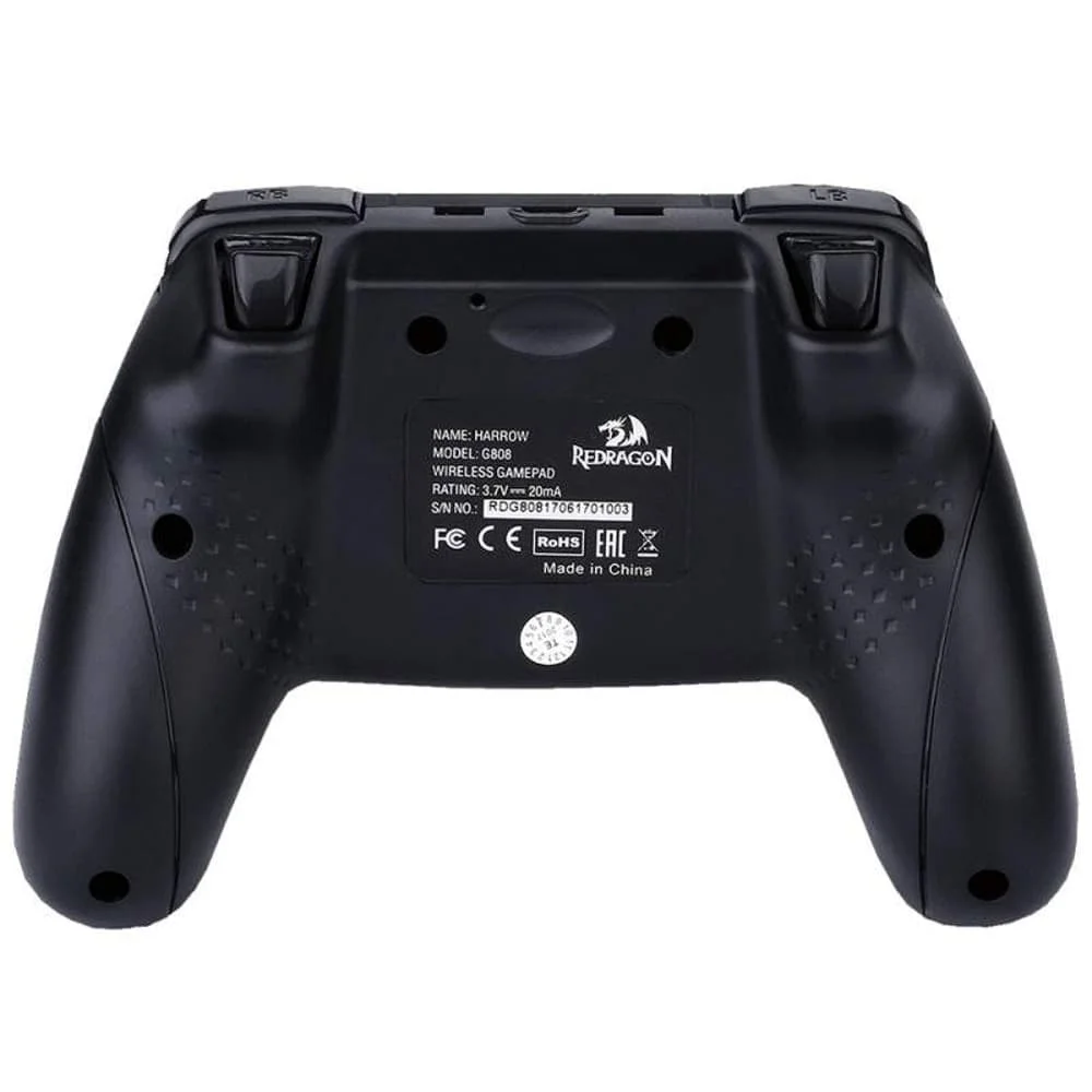 Controle Redragon Sem Fio Harrow G808, Para PC E PS3, Preto Controle Redragon Sem Fio Harrow G808, Para PC E PS3, Preto