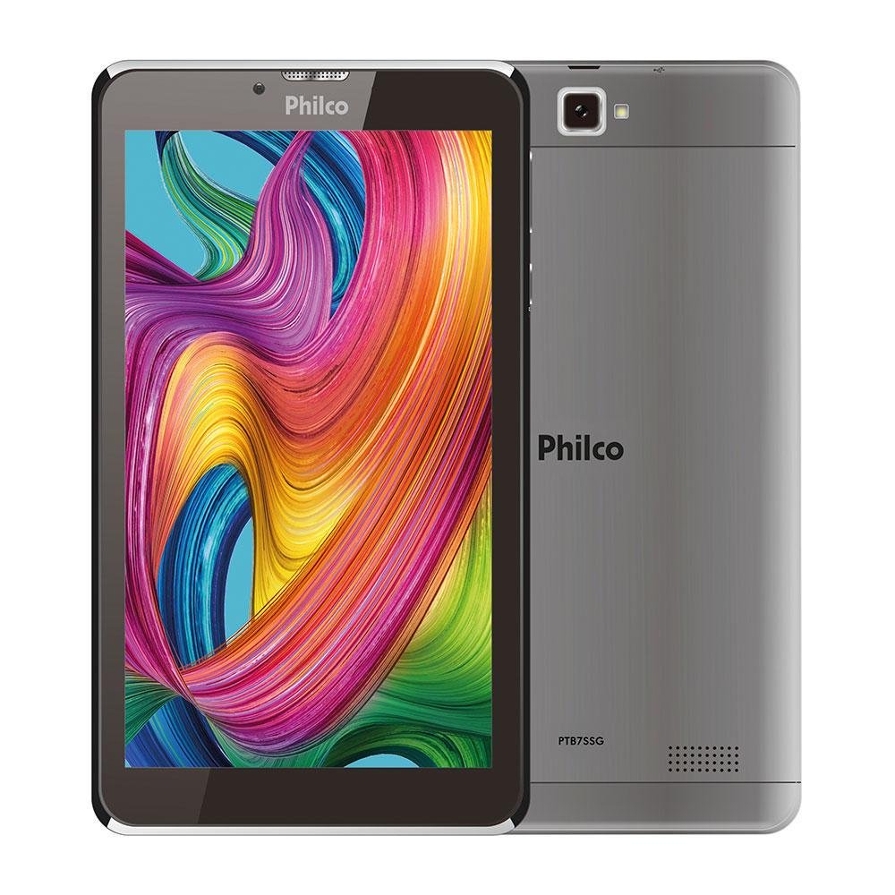 Tablet Tela 7" Android 9 Go Wi-Fi, 16GB, 1GB RAM, Cinza, Philco - PTB7SSG