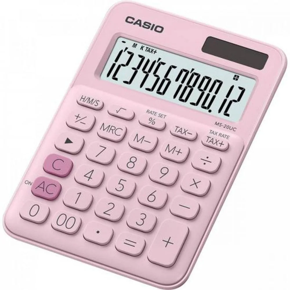 Calculadora De Mesa Casio Ms-20uc Rosa