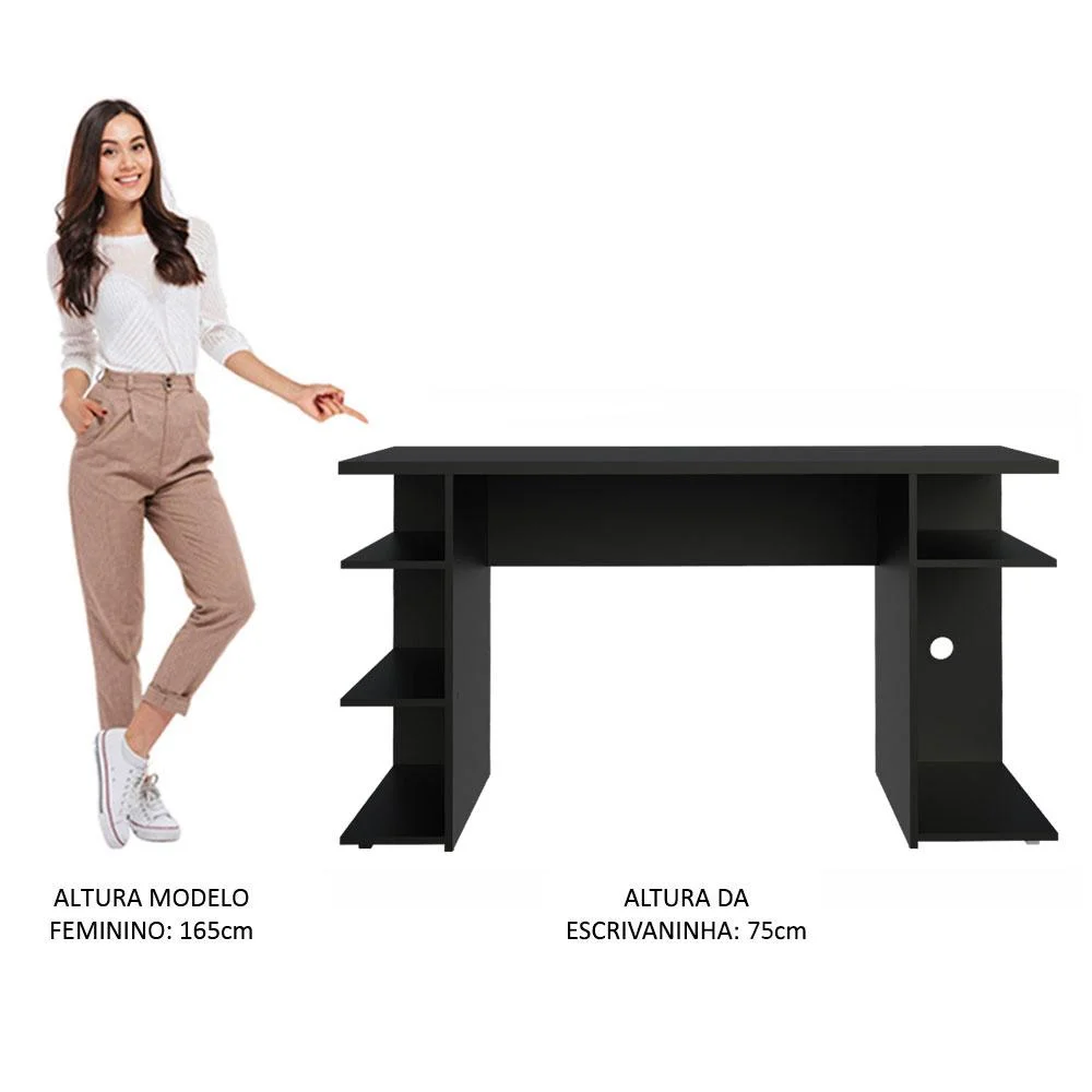 Mesa para Escritório Madesa, Preto - 9409 Mesa para Escritório Madesa, Preto - 9409