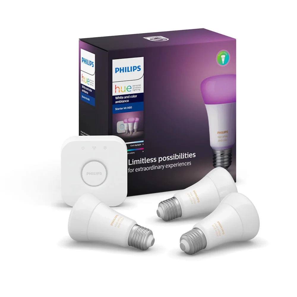 蛍光灯・電球 PHILIPS Hue Starter Kit Kit Philips Hue Starter Kit 3 Lampadas 9w E27