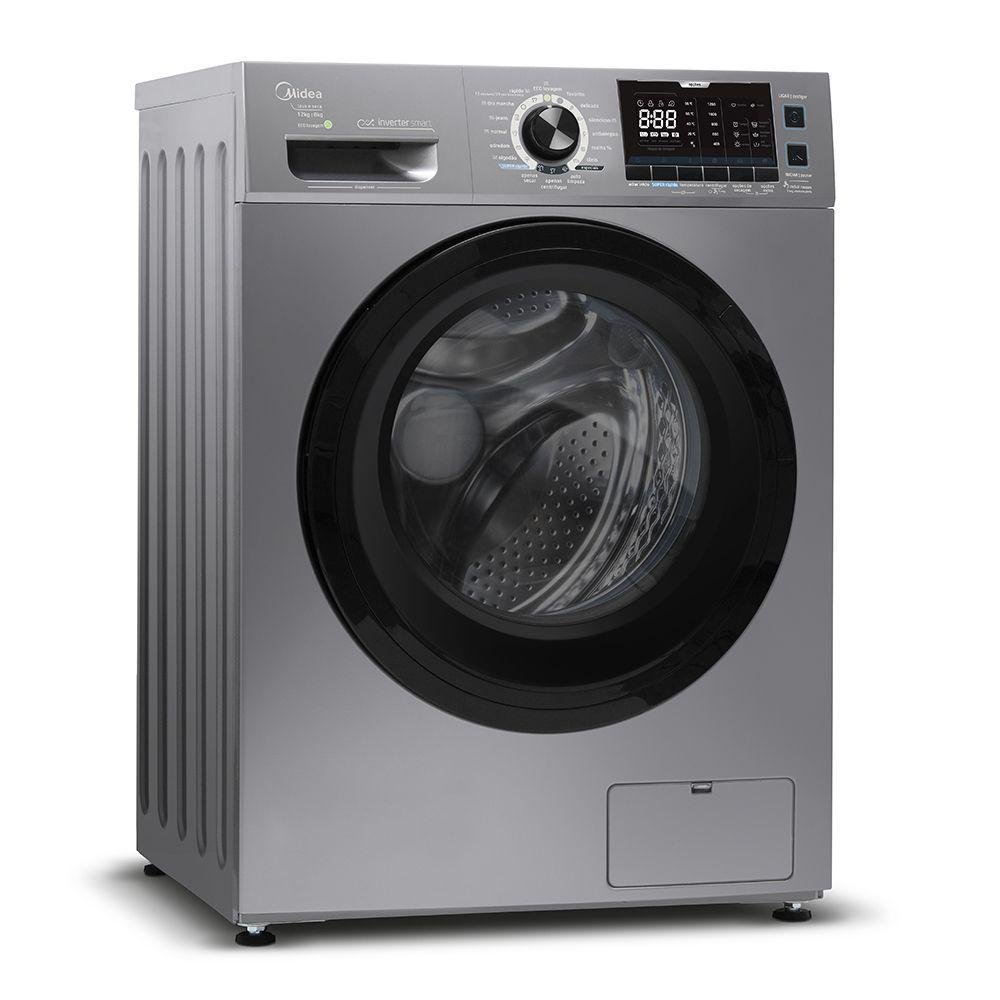 Lavadora De Roupas Lava E Seca Midea Storm Wash Inverter Tambor 4d, 12KG Grafite Metálico 127v Lse12x1 - 110v