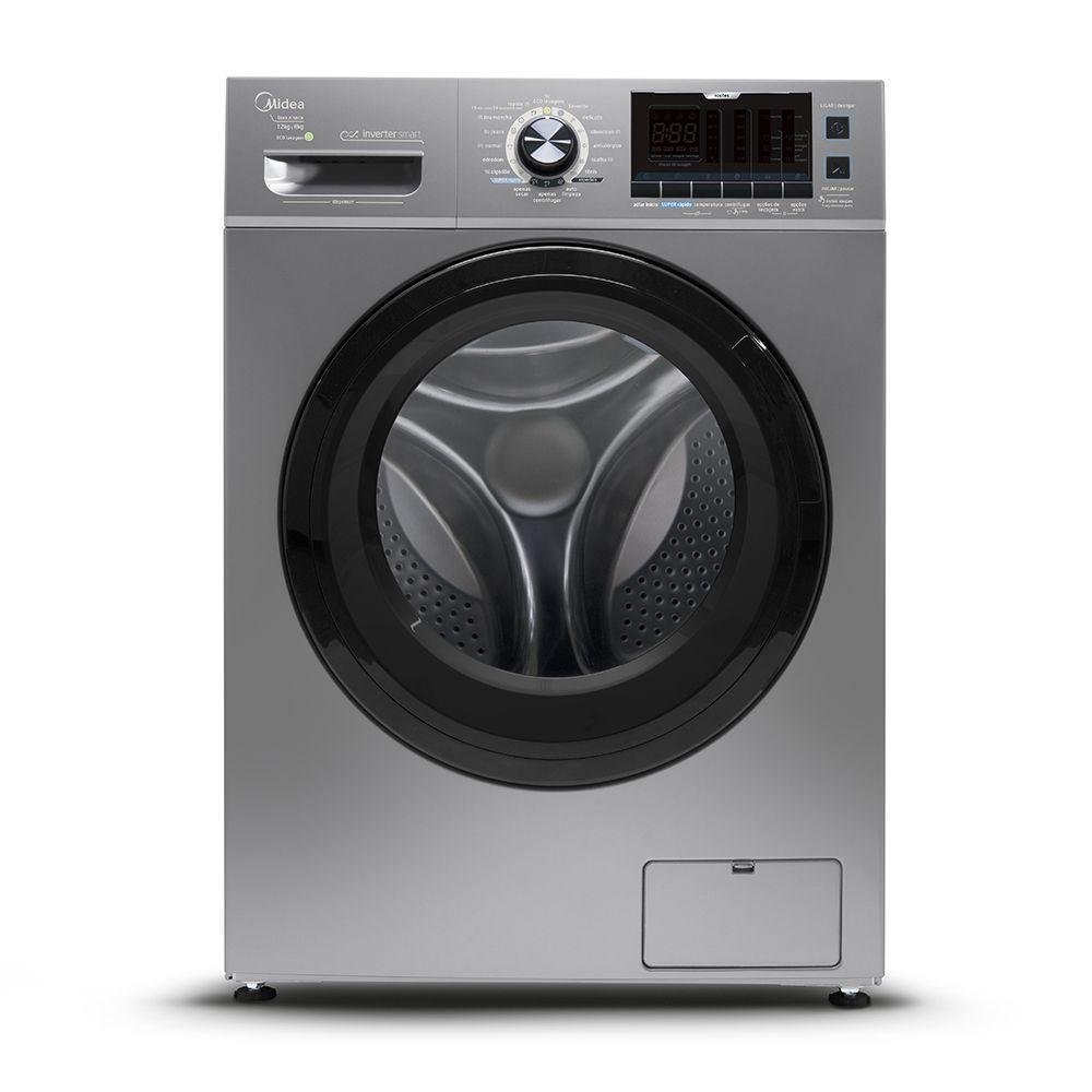 Lavadora De Roupas Lava E Seca Midea Storm Wash Inverter Tambor 4d, 12KG Grafite Metálico 127v Lse12x1 - 110v