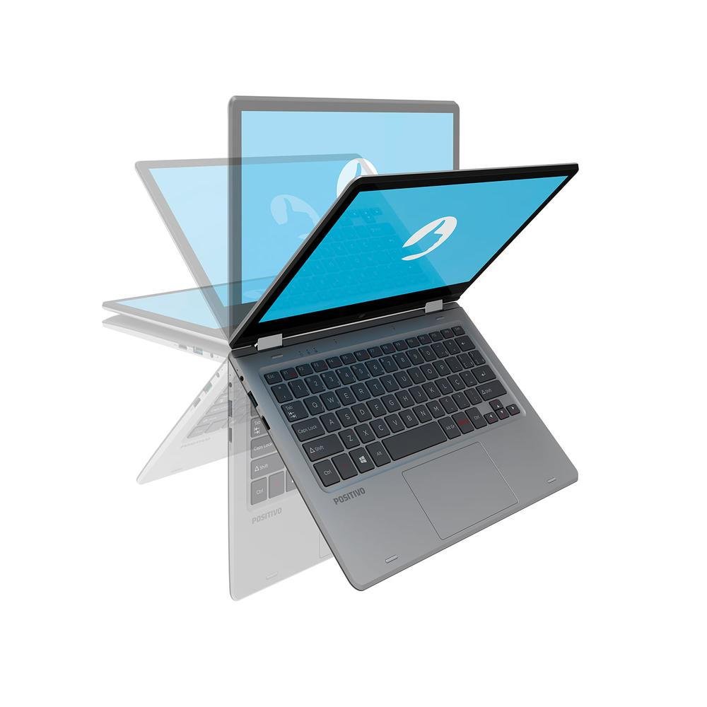 Notebook Positivo Duo 2 Em 1, Intel Celeron Dual Core, Memória RAM 4GB, 128GB, Tela 11.6 Full HD Touchscreen, Windows 11 Home, Cinza - C4128A Notebook Positivo Duo 2 Em 1, Intel Celeron Dual Core, Memória RAM 4GB, 128GB, Tela 11.6 Full HD Touchscreen, Windows 11 Home, Cinza - C4128A