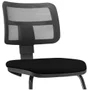 Cadeira De Escritório Recepção Fixa, Zip L02, Crepe Preto - Lyam Decor