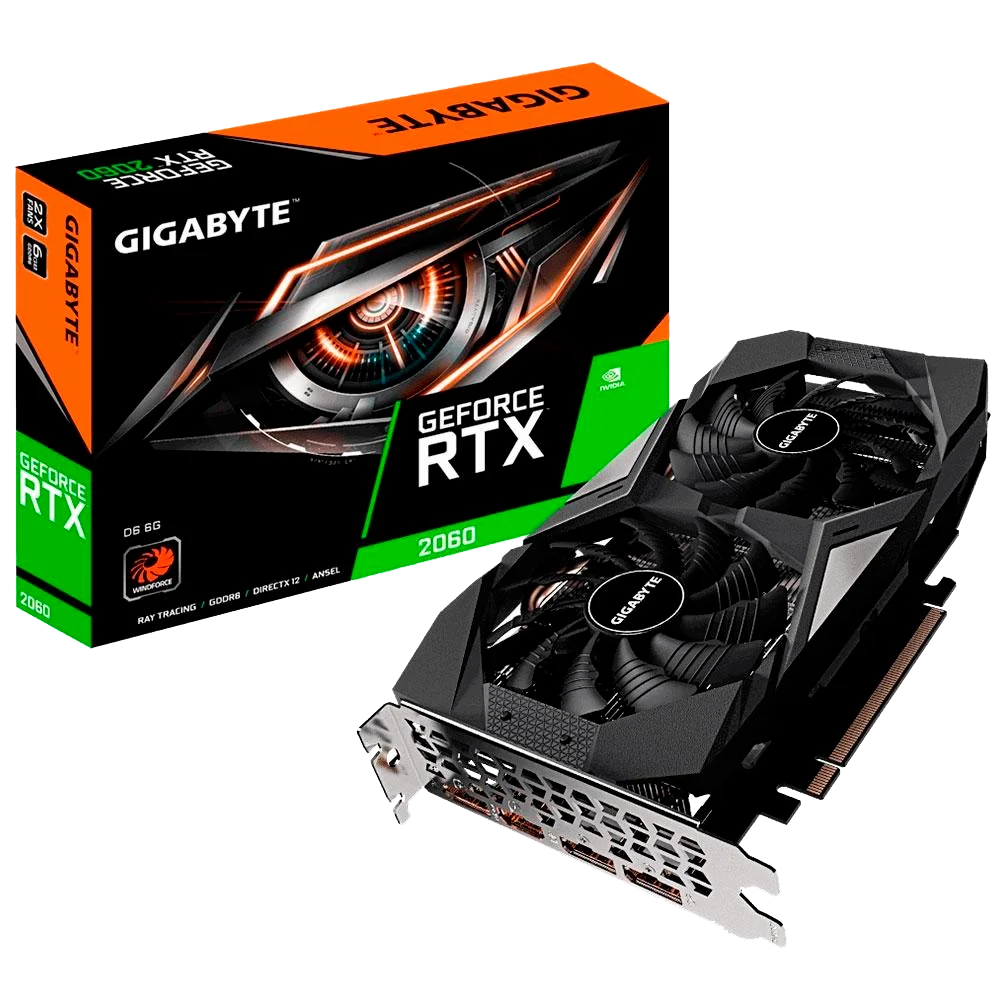 グラフィックボード・グラボ・ビデオカード GIGABYTE RTX2060 6gb Placa Gigabyte Geforce RTX 2060 KaBuM