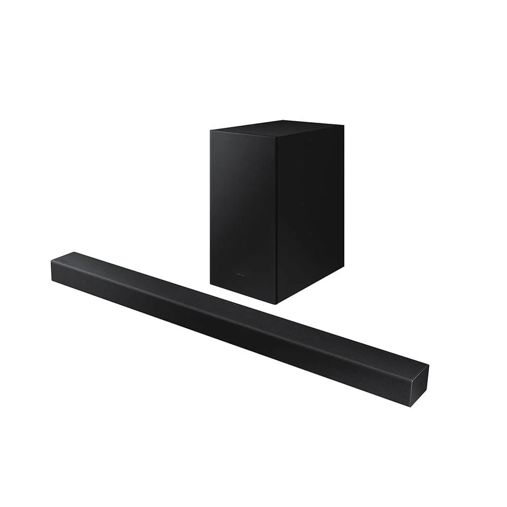 Soundbar Samsung Hw-a455, Com 2.1 Canais, Potência De 300w, Som Surround, Conexão Bluetooth E Subwoofer Wireless Soundbar Samsung Hw-a455, Com 2.1 Canais, Potência De 300w, Som Surround, Conexão Bluetooth E Subwoofer Wireless