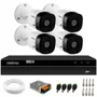Kit 4 Câmeras Segurança Vhl 1120 B Hd 720p 20m Ip66 Dvr Gravador Intelbras Mhdx 1204 4 Canais
