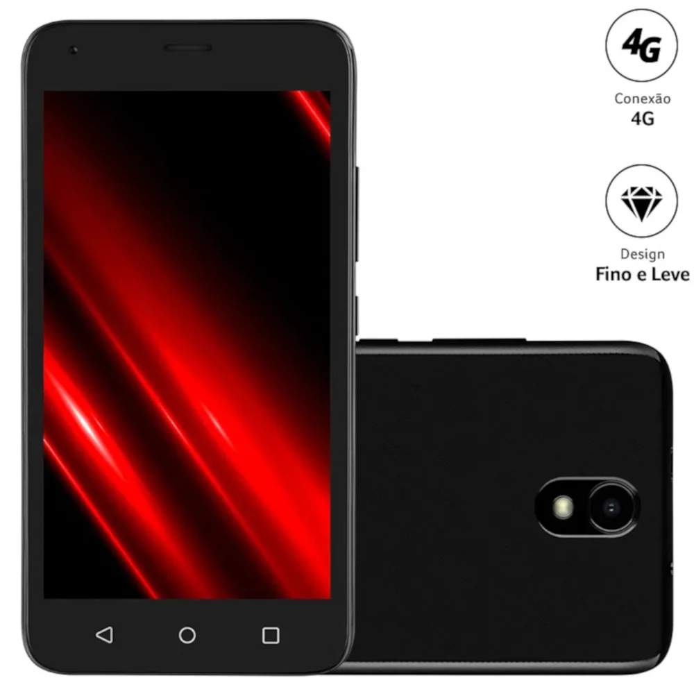 Smartphone Multi E Pro, 32GB, 1GB RAM, Quad Core, Câmera 5MP, Tela 5 Pol, Dual Chip, Android 11 Go Edition, Preto - P9150 Smartphone Multi E Pro, 32GB, 1GB RAM, Quad Core, Câmera 5MP, Tela 5 Pol, Dual Chip, Android 11 Go Edition, Preto - P9150