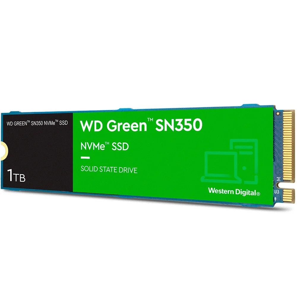 SSD WD Green Sn350, 1TB, M.2 2280 Nvme, 3200Mb/s, 2.500Mb/s - Wds100t3g0c-00azl0 SSD WD Green Sn350, 1TB, M.2 2280 Nvme, 3200Mb/s, 2.500Mb/s - Wds100t3g0c-00azl0