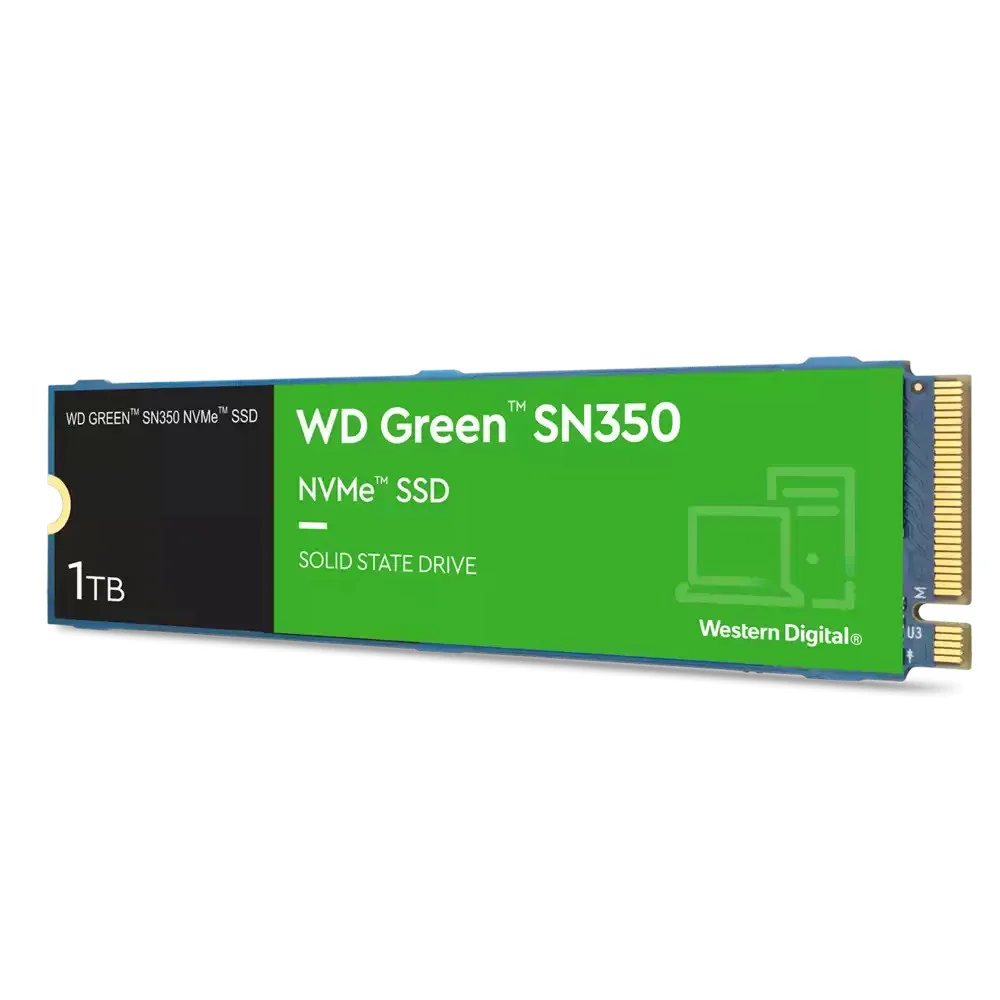 SSD WD Green Sn350, 1TB, M.2 2280 Nvme, 3200Mb/s, 2.500Mb/s - Wds100t3g0c-00azl0 SSD WD Green Sn350, 1TB, M.2 2280 Nvme, 3200Mb/s, 2.500Mb/s - Wds100t3g0c-00azl0