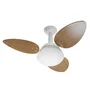 Ventilador De Teto Jet Venti-delta Branco 3pás Mogno 220 V