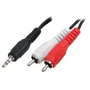 Cabo P2 Estereo X 2 Rca Macho 1,8m Cbrc0010 Preto Storm