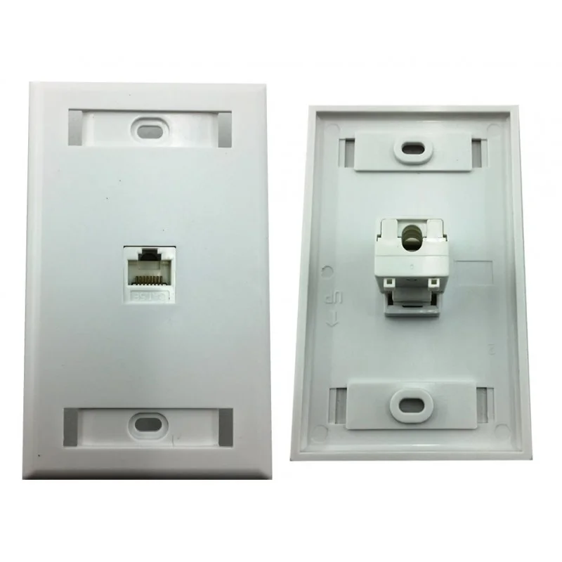 Kit 2 Espelhos De Parede Com 1 Saída Rj45 Cat5