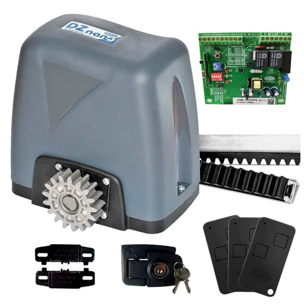 Kit Motor Automatizador Dz Nano 220V 1/4 Rossi 4.5 Metros