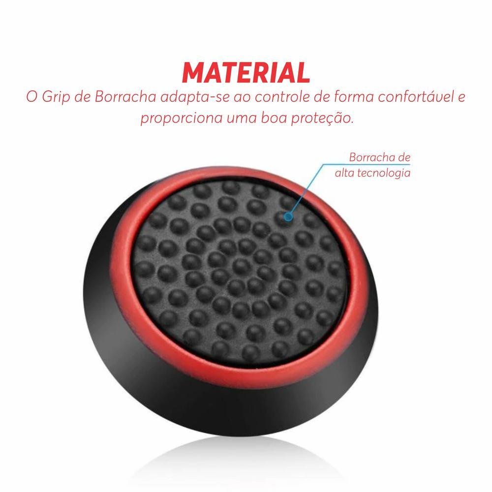 1 Par De Grips P/ Controle Anti Derrapante Silicone Botão Analógico Do Joystick Cor: Azul Escuro