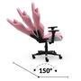 Cadeira Gamer XT Racer Viking, Reclinável, Ergonômica, Couro Sintético, Rosa e Branco
