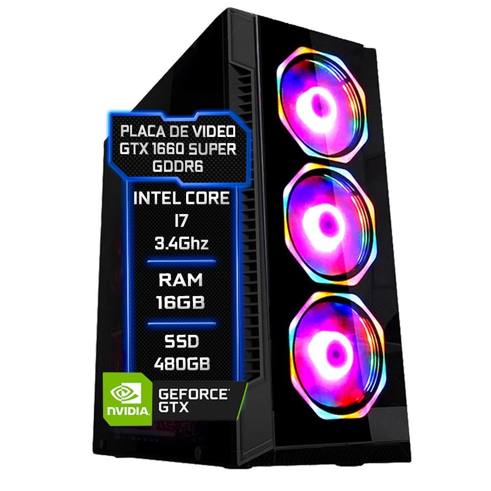Pc Gamer I7 16GB GTX 1660 Super 6GB SSD480 KaBuM