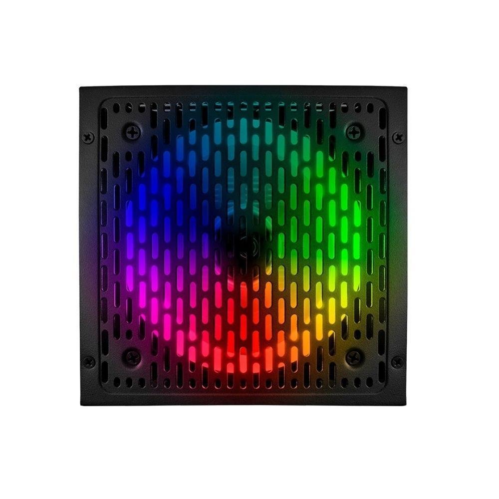 Fonte BRX ATX, 600W, 80 Plus Bronze, Rainbow RGB, Automática Fonte BRX ATX, 600W, 80 Plus Bronze, Rainbow RGB, Automática