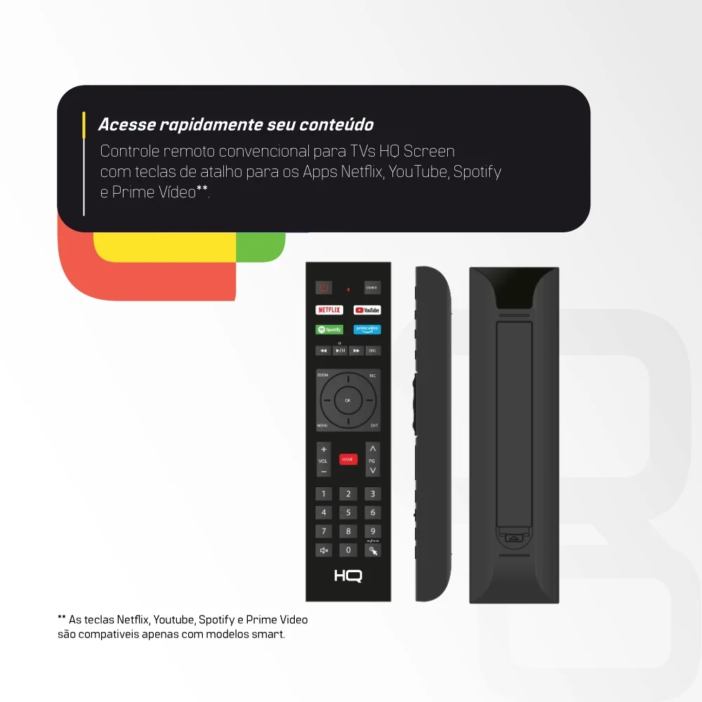 Smart TV 32 Polegadas HQ LED HD, 3 HDMI, 2 USB, Wi-Fi, Android 11, Design Slim - Hqstv32nk - view 2