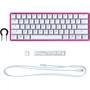 Teclado Mecânico Gamer Hyperx Alloy Origins 60% Pink/white, RGB, Switch Hyperx RED Ansi Anti-ghosting  - 572y6aa#aba