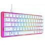 Teclado Mecânico Gamer Hyperx Alloy Origins 60% Pink/white, RGB, Switch Hyperx RED Ansi Anti-ghosting  - 572y6aa#aba