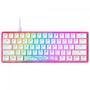 Teclado Mecânico Gamer Hyperx Alloy Origins 60% Pink/white, RGB, Switch Hyperx RED Ansi Anti-ghosting  - 572y6aa#aba