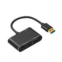 Adaptador USB 3.0 Para Portas HDMI E VGA Fêmea - 1080p