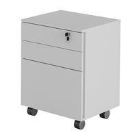 Gaveteiro Com Chave Para Escritório Home Office Me4148 Mdp, Branco - Gran Belo